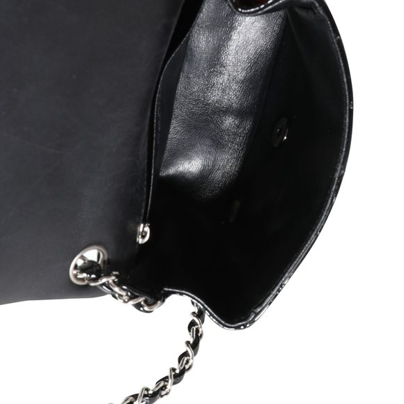 Chanel Black Quilted Patent Leather Classic Square Mini Flap Bag - Picture 8 of 8